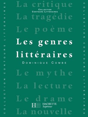 cover image of Les Genres littéraires--Edition 1992--Ebook epub